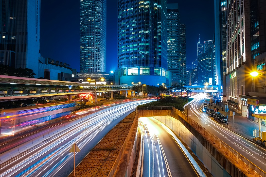 città luci velocità hong kong