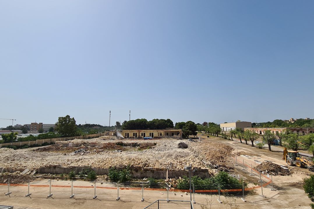 demolizioni Parco della giustizia di Bari