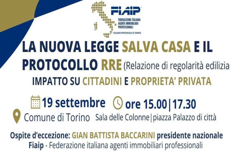Fiaip Torino | La nuova legge Salva Casa e il protocollo RRE